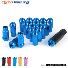 汽車改裝輪胎螺絲鐵質輪轂螺母輪轂螺絲多色防盜螺絲 47mm