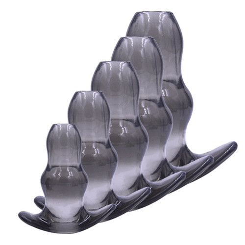 Soft rubber hollow anal plug for peeking into the vagina and anal expansion and leak-proof wearable anal plug for adult sex toys SM
