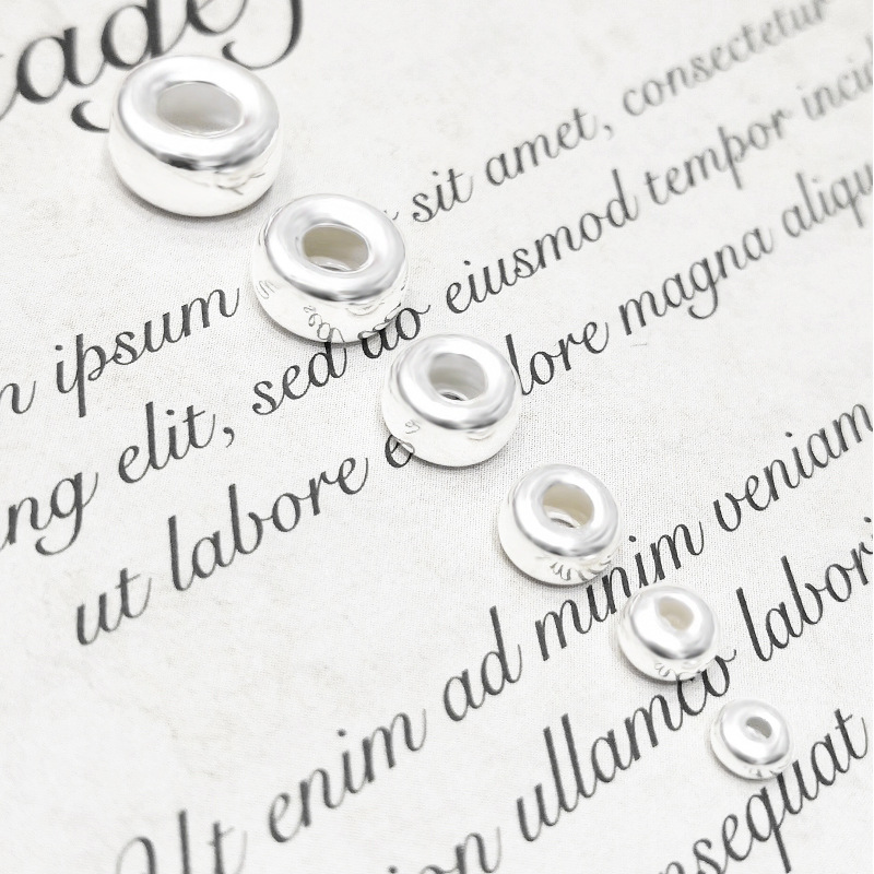 1 Piece Quantity 925 Sterling Silver Material 1 Piece 925 Sterling Silver Solid Color DIY Jewelry Accessories Beads