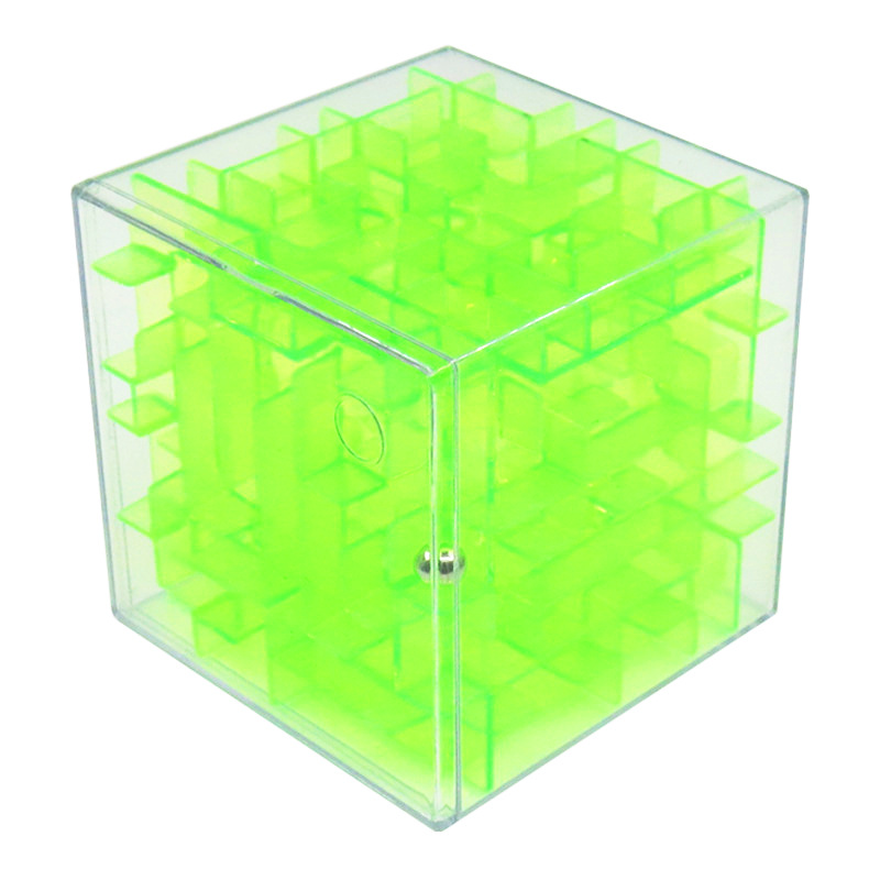 Juego de entrada de bola de equilibrio de mano de inteligencia para niños 3D juguete de cubo de laberinto de inteligencia transparente tridimensional