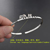 Brand necklace stainless steel with letters, hair accessory, simple and elegant design, English letters, European style