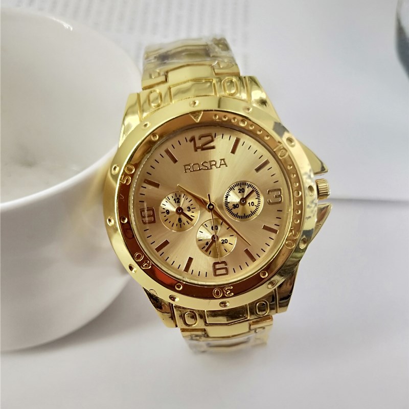 Round Dial Shape Street Occasion Casual Solid Color Single Folding Buckle Quartz Women's Watches