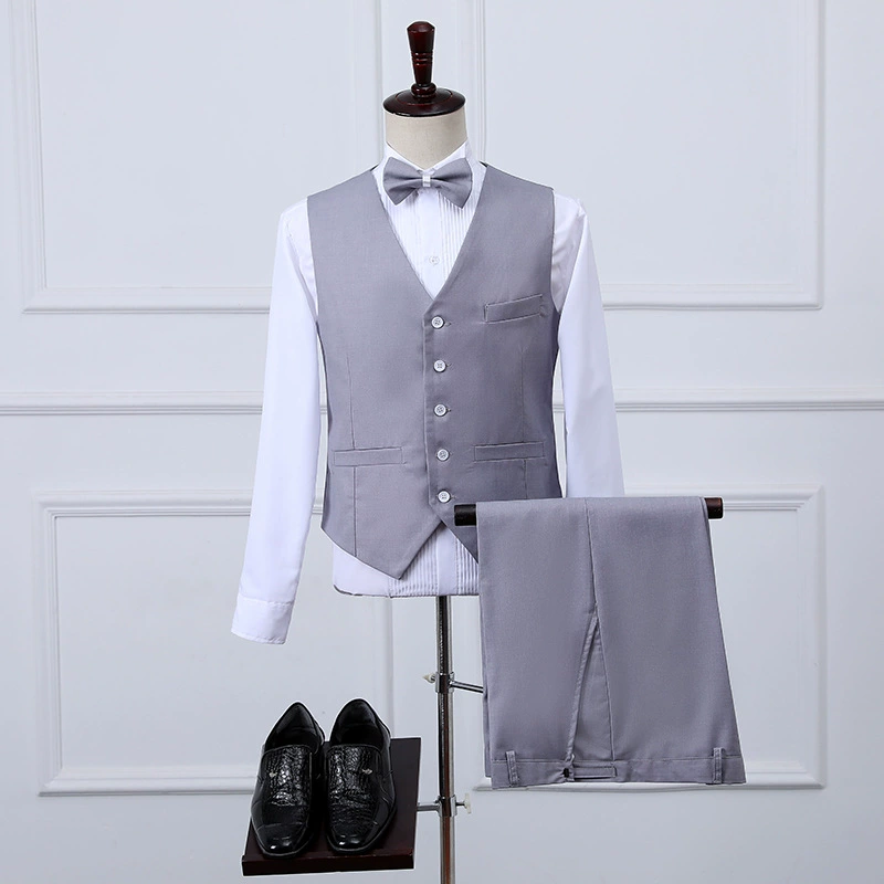 Комплект для отеля, классический костюм в обтяжку, slim fit, 3 предмета