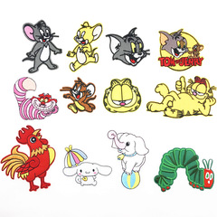 廠家直供速賣通老虎公雞大象毛毛蟲多款兒童可愛卡通布貼補丁貼