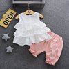 Summer children's shiffon pleated skirt, set, children's clothing, wholesale