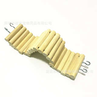 仓鼠金丝熊松鼠鹦鹉原木圆木小栈道软爬梯鸟玩具 仓鼠用品