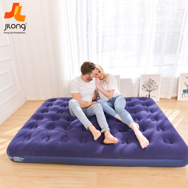 [direct deal] JILONG Jilong bed household Flocking Air cushion bed thickening Camping outdoors mattress