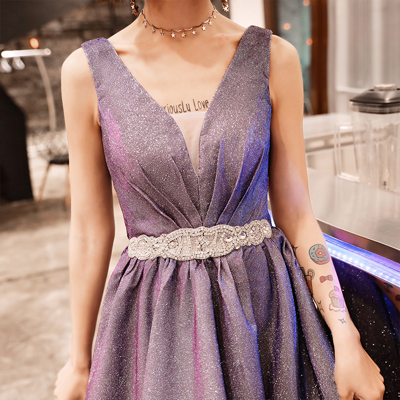 spring short purple starry sky