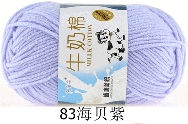 Пряжа Milk Cotton — моток 5-слойная средней крупности, 50 г, доступно 91 цвета