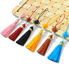 Handcrafted woven bookmark tassel fringe, hairpin pendant tassels, high-end vintage mini Chinese knot tassel accents