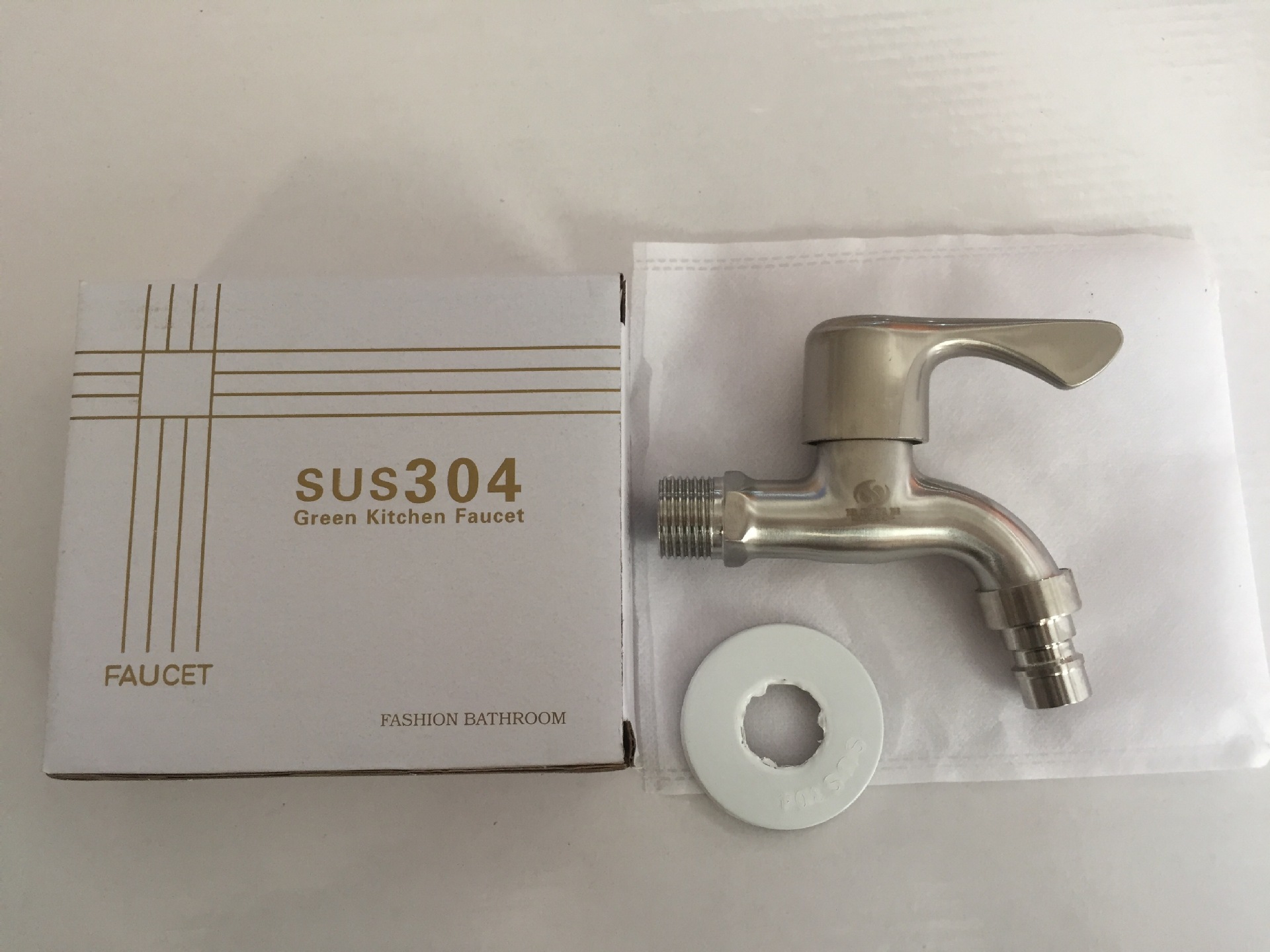 Factory wholesale quick-opening faucet 304 washing machine small faucet copper core quick-opening stainless steel faucet undefined
