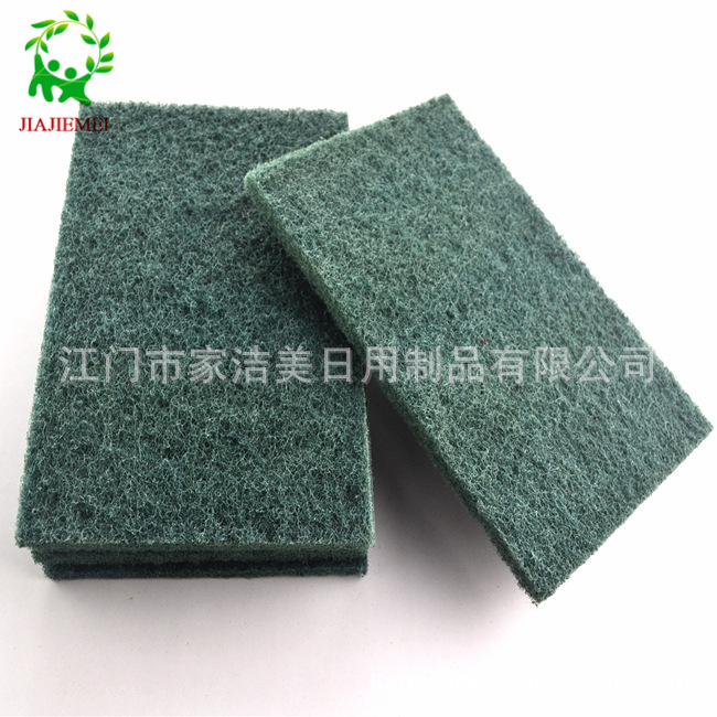 专业生产强力去污家用百洁布 常规绿 厨房洗锅刷锅必备量大价优