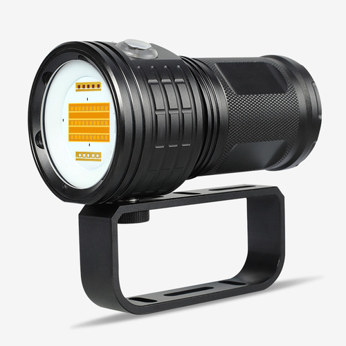 New 500W photography fill light diving flashlight red and blue light strong light high power underwater 80 meters IPX8