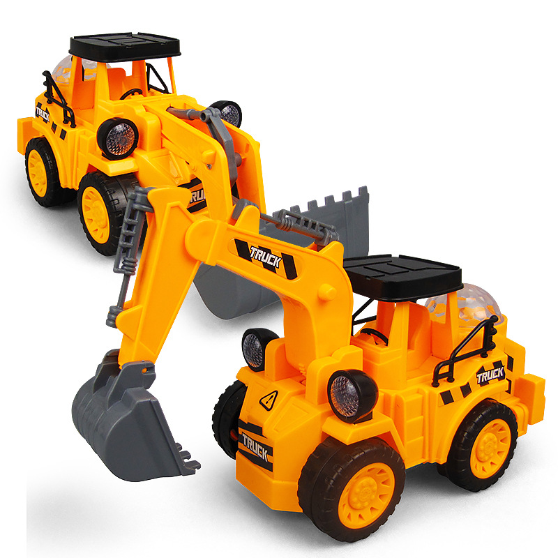 Universal DE LOS NIÑOS vehículo Ingeniería eléctrica excavadora bulldozer luz música modelo juguete