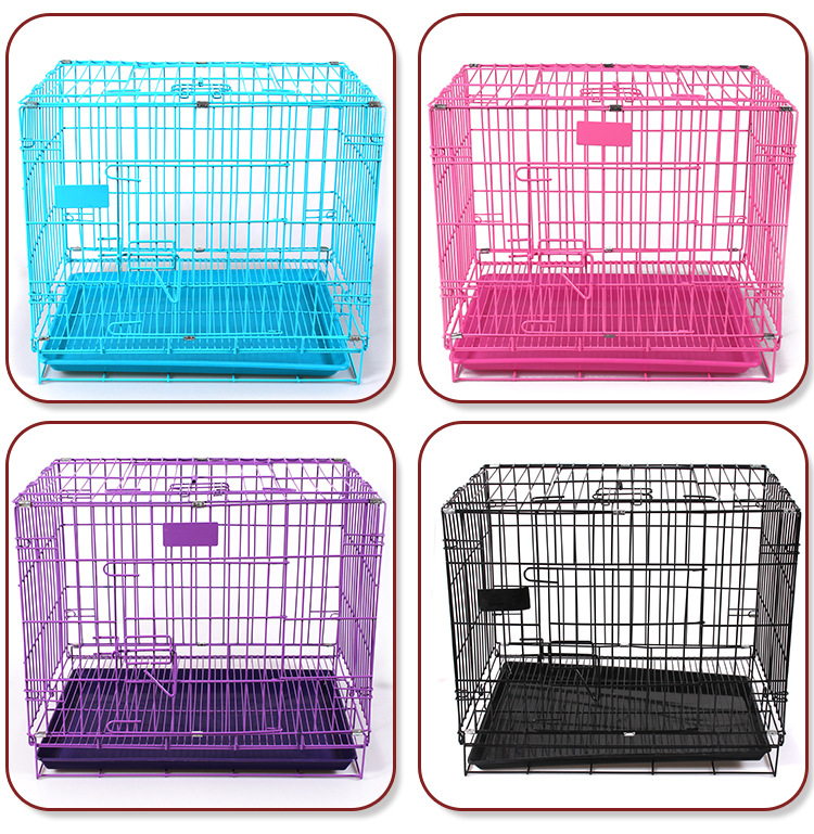 Foldable Pet Cage Dog Indoor Cage Wire Material Dog Cage Kennel Ladder Climbing Pet Supplies Wholesale
