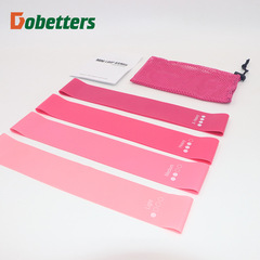 Pink Gradient Tension Circle Four-piece Set Yoga Resistance Circle Resistance Band Fitness Tension Rope Resistance Circle