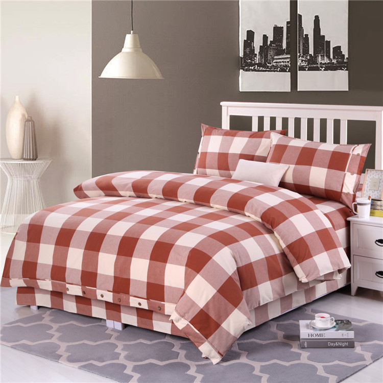 厂家直销四件套纯棉床上用品全棉老粗布双人床单32支平纹大量批发|ms