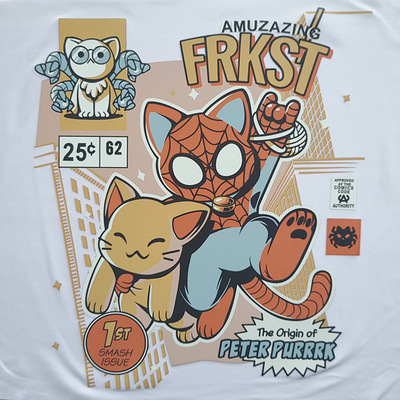 热转印烫画加工卡通烫画贴服装烫图印花高弹耐洗水pet柯式烫画|ms