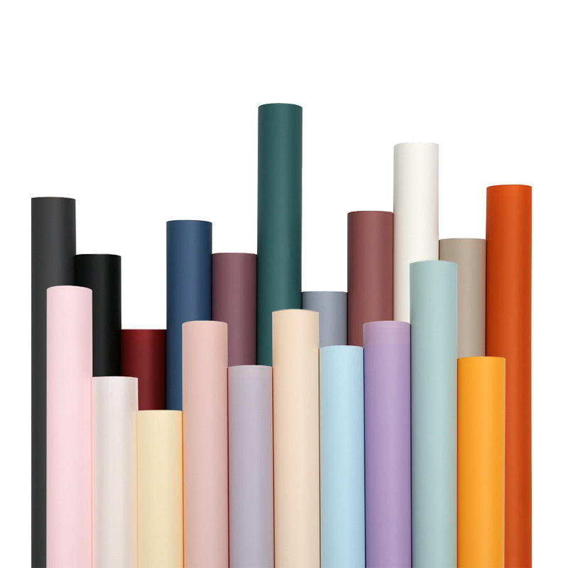 Papel liso coreano de color sólido papel de miel papel floral papel de embalaje de flores papel de regalo floral papel de regalo de ramo coreano