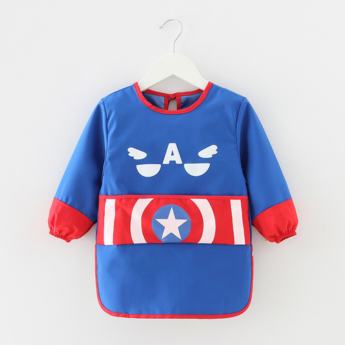 Baby eating smock, waterproof and anti-dirty, children's painting coat, long-sleeved girl's bib, rice pocket, reverse dressing