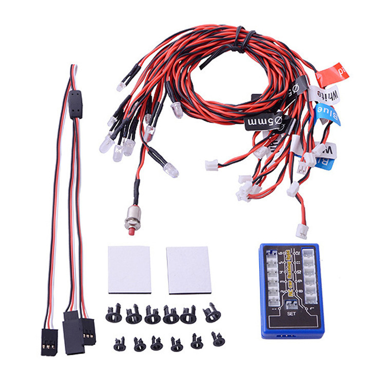 Simulation flash LED model car light 1/10 1/8HSP TAMIYA CC01 SCX10 modified remote control light set