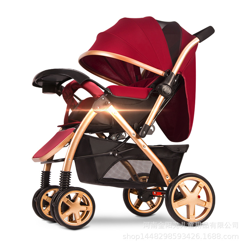 金寶嬰兒推車可坐可躺折疊輕便雙向高景觀四輪新生兒童寶寶手推車