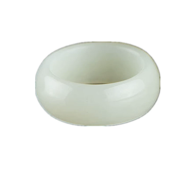 Ring with stone white jade