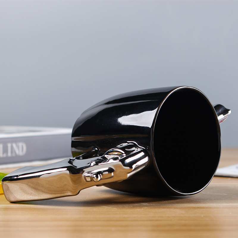 时尚创意陶瓷造型杯网红左轮枪杯3D陶瓷杯个性咖啡饮水杯饮具批发