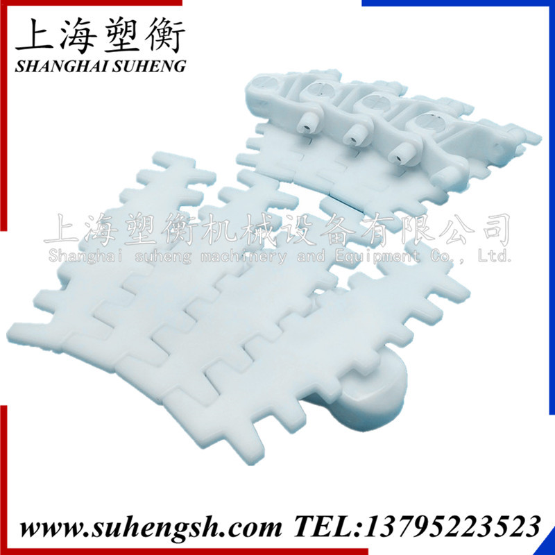 140平板齿形链柔性链 XB145侧弯柔性链板 转弯塑料链板