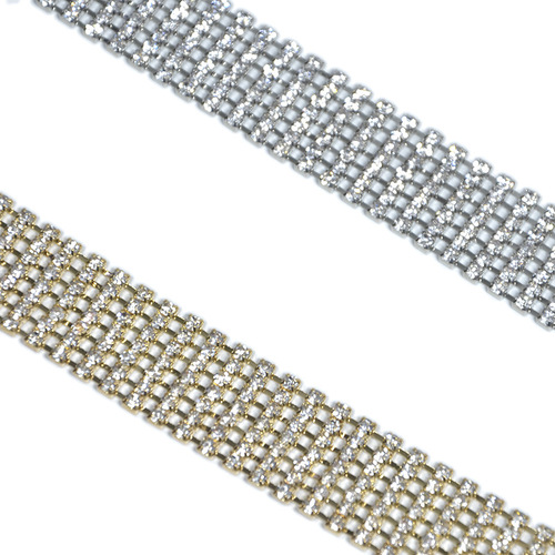 Women's metal bling waist chain with rhinestones for white dresses Sweet Seven Row Diamond Inlaid Waist Chain