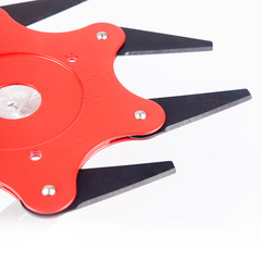 六葉刀打草頭割草機配件合金錳鋼刀片 農用6葉打草器