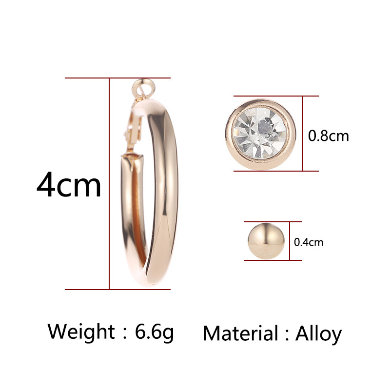Fashion Circle Stud Earrings display picture 1