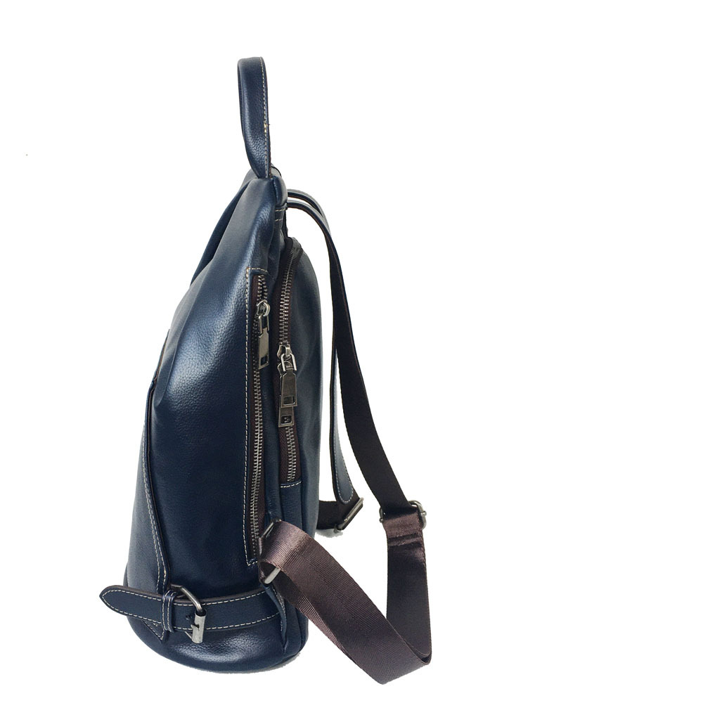 Full Leather Backpack Women's Anti-theft Black Cowhide Daypack_voghion.com