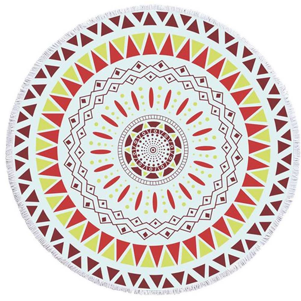 2 день мода волосы Мандала круглый печатных пляжное полотенце из микрофибры пляж Подушка 150 кисточкой края
