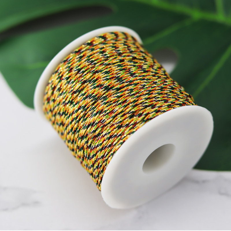 DIY玉线ABCD五色线手工编织绳五彩线手链五彩加金线菩提串珠绳金-阿里巴巴