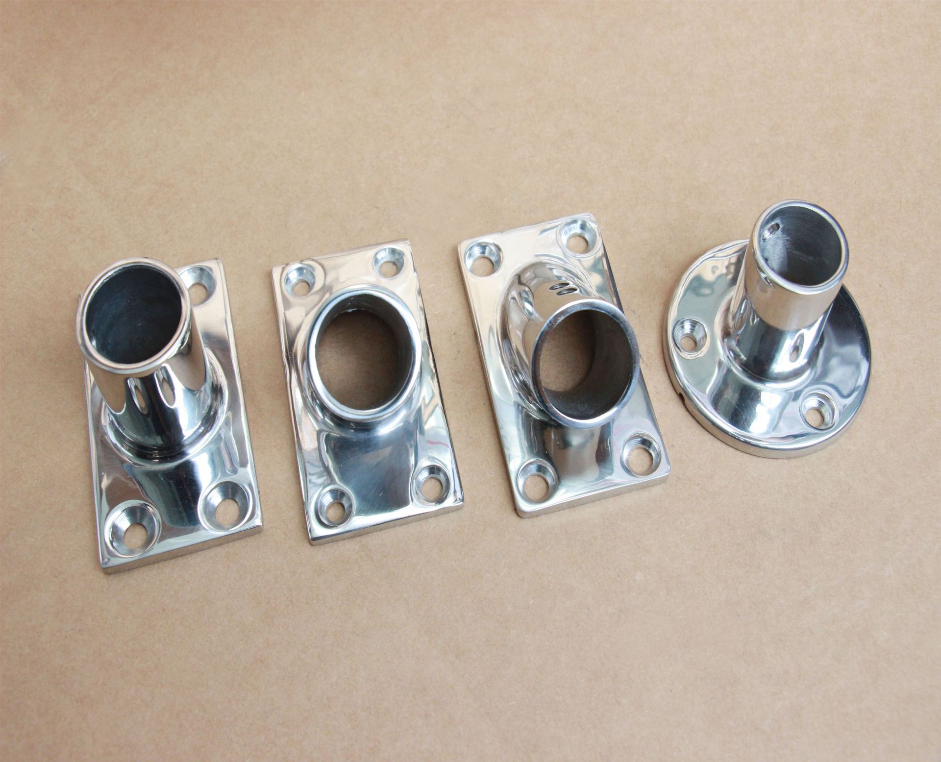 不锈钢60度方管座，60°精密铸造船用五金配件