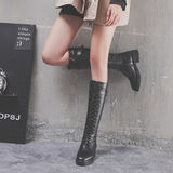 Martens, демисезонные высокие сапоги с молнией, коллекция 2021