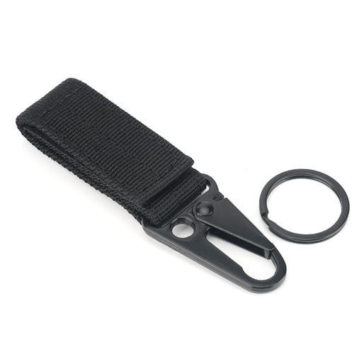Outdoor tactical nylon webbing keychain tooling multifunctional mountaineering hook molle buckle wholesale