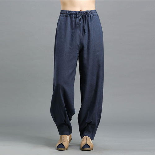 Men taichi kungfu clothing men pants elastic pants men pants