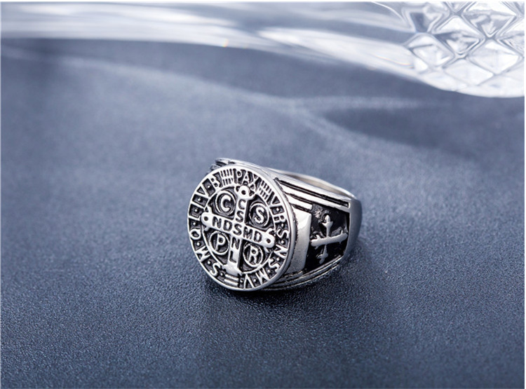 Letter Pattern Hip-Hop Letter Titanium Steel Men's Rings