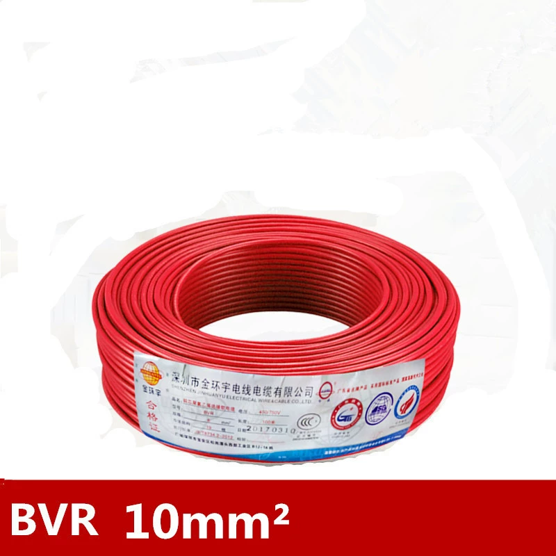 Ж wires? Wait: translate properly. Input: "Jinhuanyu wire and cable BVR-10 home improvement project decoration for copper core multi-share copper wire"