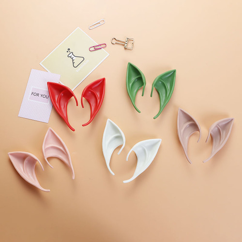 Halloween Christmas Elf Ears Party Dress Up Props Same Style Latex Elf Pointed Ears Toy Wholesale