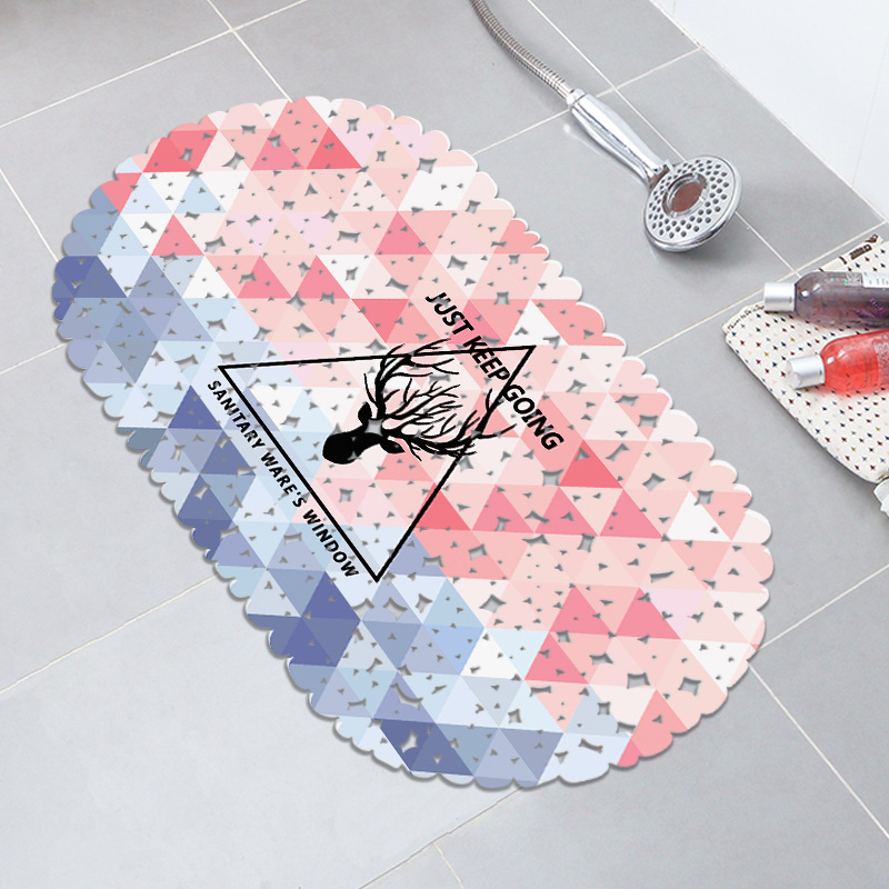 Nordic color sólido baño bañera Mat impresión antideslizante alfombra de baño antideslizante estera de ducha de PVC alfombra de baño taza de succión estera