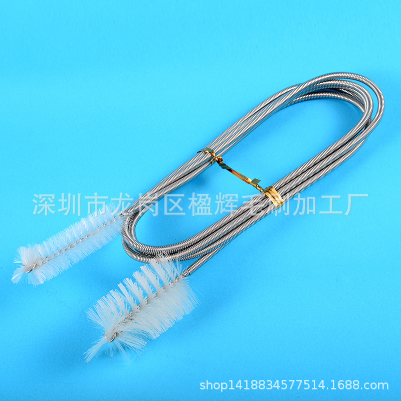 厂家供应各种白色弹簧刷 155长白色弹簧刷 水族馆鱼缸玻璃管刷
