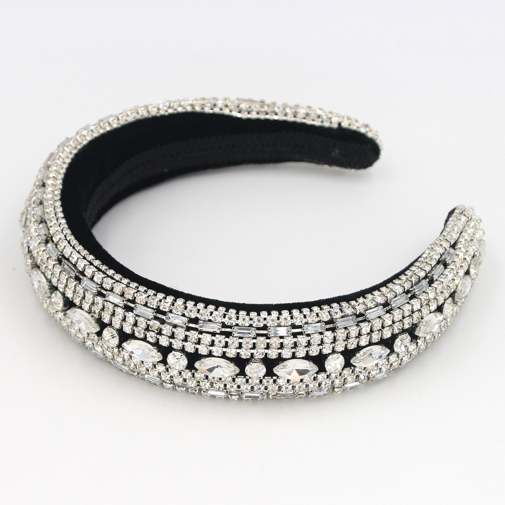 Baroque Headband Fashion Hair Accessories Headband Full Rhinestones Catwalk Fashion Headband Nihaojewelry display picture 4