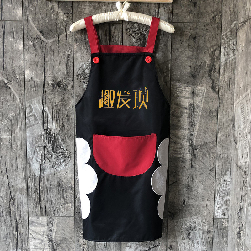 Delantal de mano borrable cocina del hogar trabajo a prueba de aceite impermeable adulto overall babero femenino verano más tamaño moda cintura