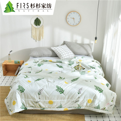 杉杉家纺 全棉夏凉被纯棉空调被单人双人夏被可水洗薄被子|ms