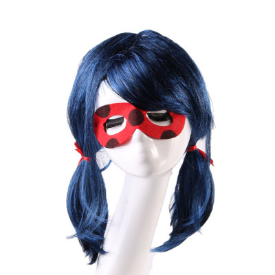 現貨萬聖節兒童瓢蟲女孩假發 成人雙辮動漫cosplay瓢蟲少女假發套