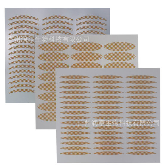 Double Eyelid Sticker Invisible Skin Reticulated Lace Self-adhesive Easy Makeup Sticky Olive Crescent Eye Sticker