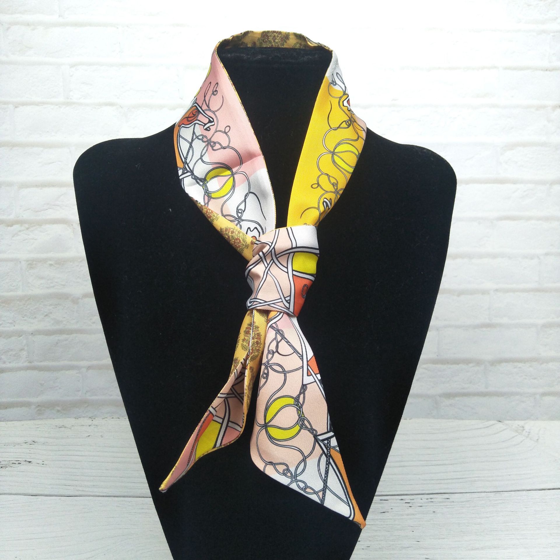 韓國東大門長款小絲巾春夏秋裝飾小領巾百變綁包絲巾時尚飄帶